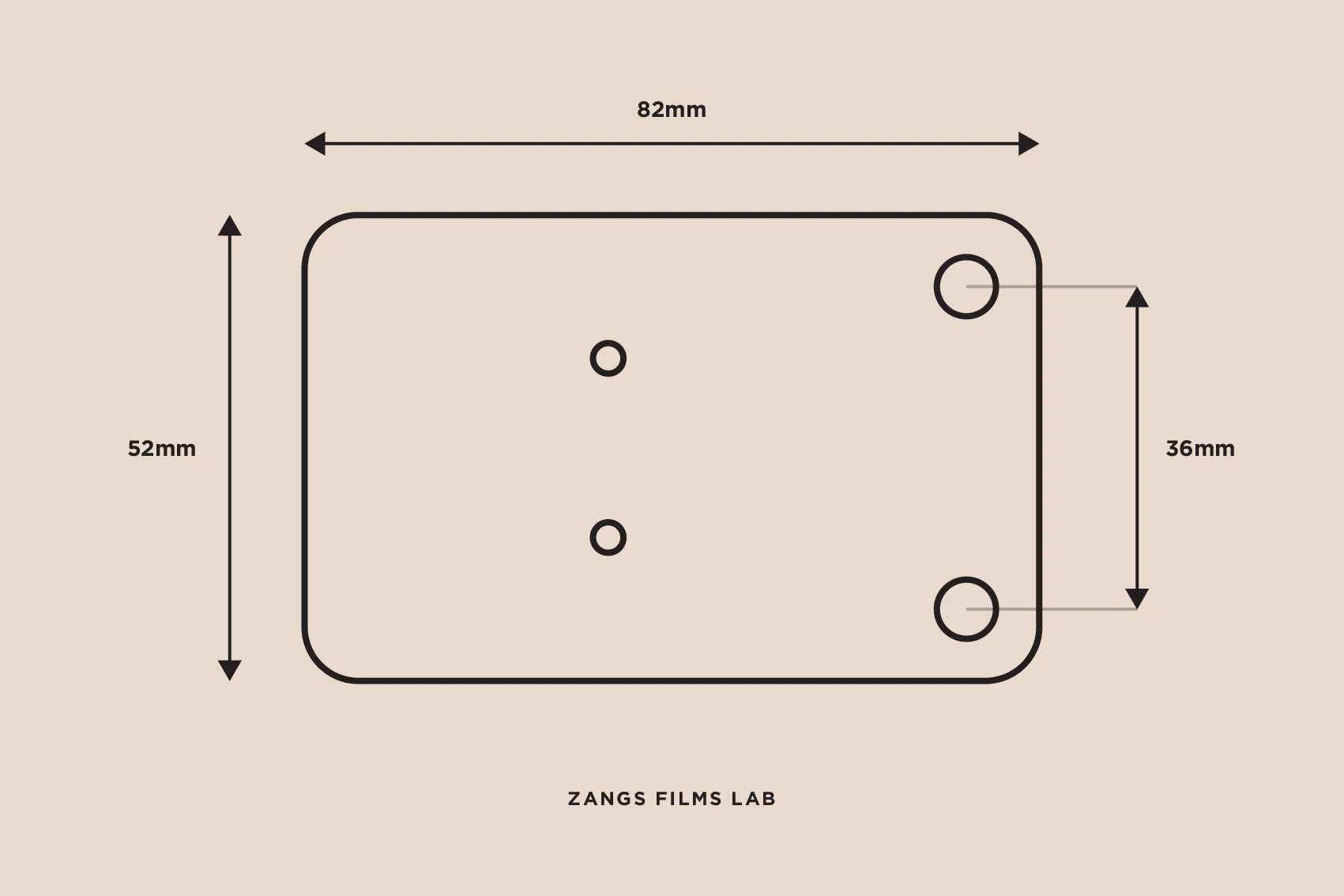 DJI Focus Pro LiDAR Mounting Plate Dimensions - Zangs Films Lab